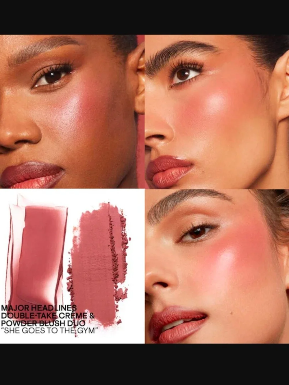 PATRICK TA Double-Take Crème & Powder Blush Duo:Color:She Goes To The Gym-New